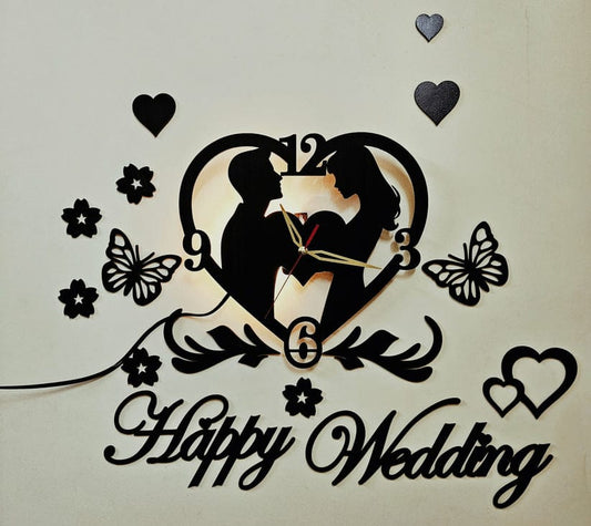 Happy wedding clock